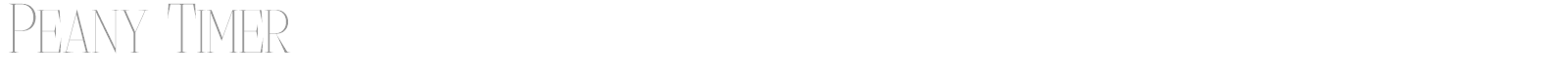 Peany Timer font preview